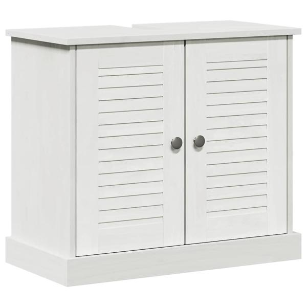 Badezimmermöbel Set 3 pcs Antik Weiß 37 x 34 x 110 cm