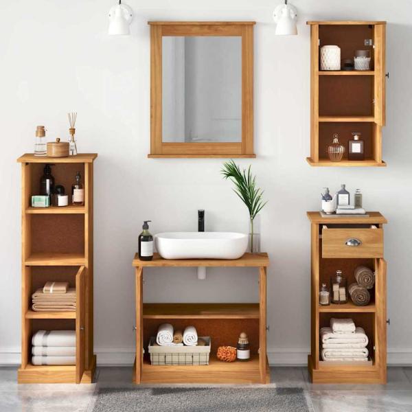 Badezimmermöbel Set 5 pcs Honigbraun 37 x 34 x 110 cm