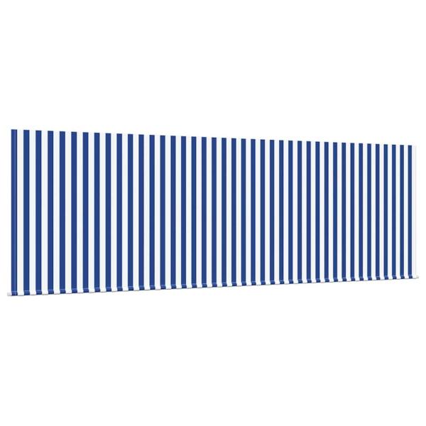 Einziehbare Markise Gestreift Blau und Weiß Weiß 350 x 200 cm