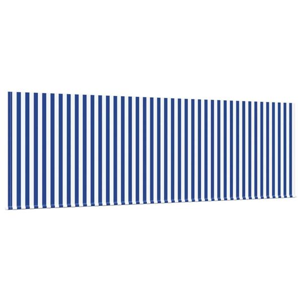 Einziehbare Markise Gestreift Blau und Weiß Weiß 350 x 200 cm