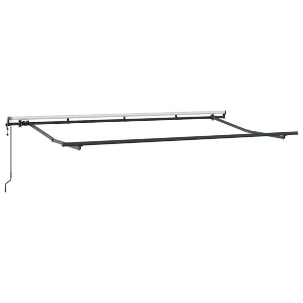 Markise mit Blende Creme 350 x 200 x 120 cm Stoff, Metall