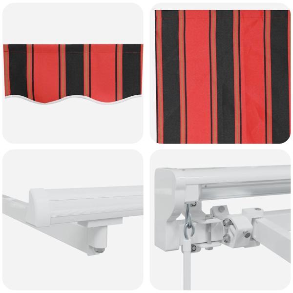 Einziehbare Markise Marineblau 350x200 cm Stoff und Metall