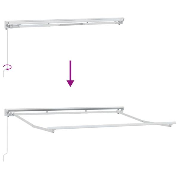 Einziehbare Markise Anthrazit und Weiß 350x200 cm