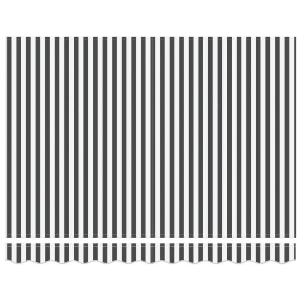 ARDEBO.de - Einziehbare Markise Anthrazit und Weiß