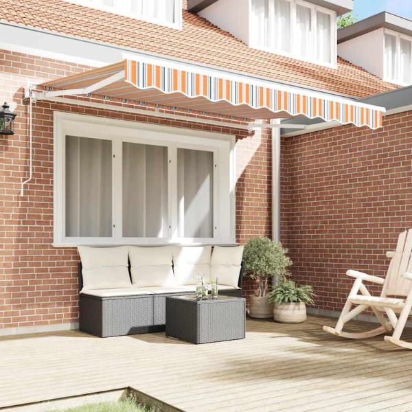Einziehbare Markise Marineblau 350x200 cm Gewebe