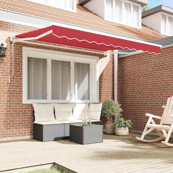 Einziehbare Markise Rot 350x200 cm