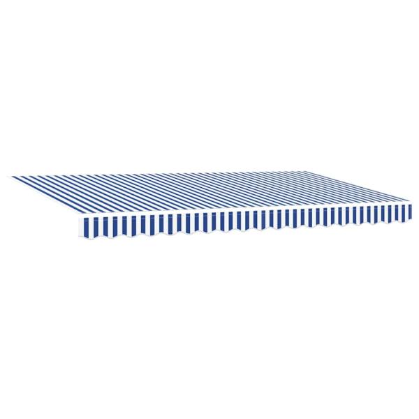 Einziehbare Markise Blau und Weiß 400x200 cm Aluminium