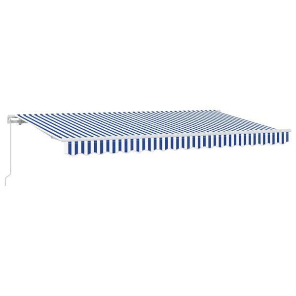 Einziehbare Markise Blau und Weiß 400x200 cm 400 x 200 cm 4x2 m