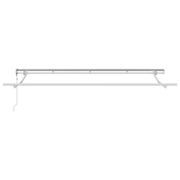 Einziehbare Markise Blau und Weiß 400 x 200 cm Metall & Gewebe