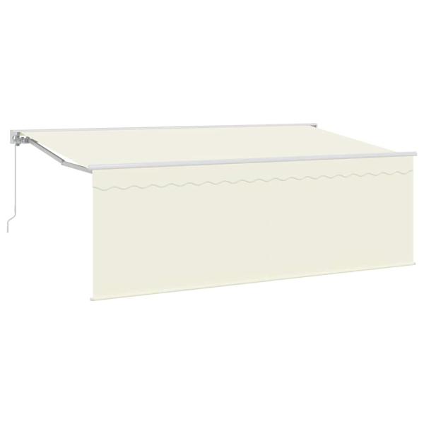 Einziehbare Markise Cremefarben Weiß Braun 400 x 200 cm