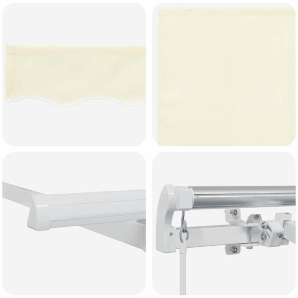 Einziehbare Markise Cremefarben Weiß Braun 400 x 200 cm