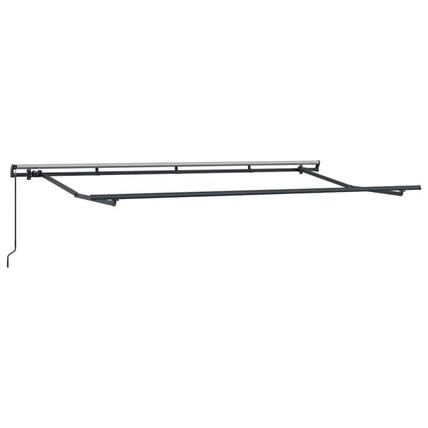Einziehbare Markise Cremefarben Anthrazit Braun 400 x 200 cm