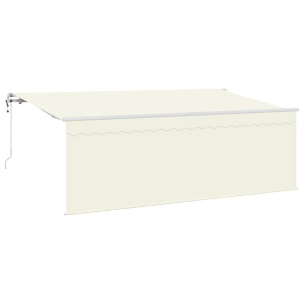 Einziehbare Markise Cremefarben Weiß Braun 400 x 200 cm