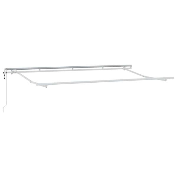 Einziehbare Markise Cremefarben Weiß Braun 400 x 200 cm