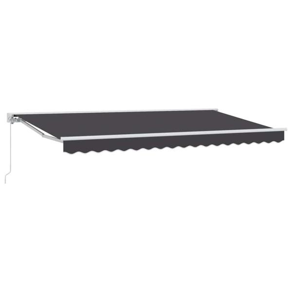 Einziehbare Markise Anthrazit 400x200 cm Stoff und Polyester
