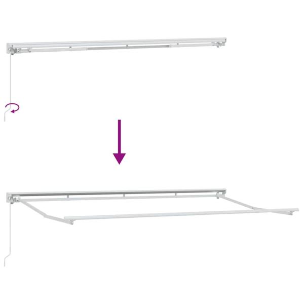Einziehbare Markise Burgunderrot 400x200 cm Stoff und Polyester