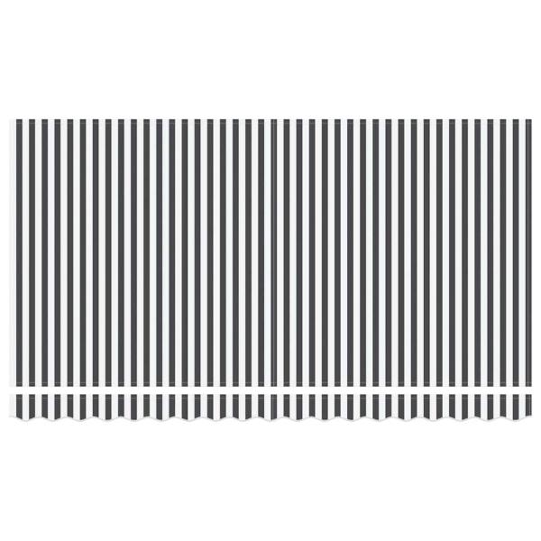 Einziehbare Markise Anthrazit und Weiß 400x200 cm