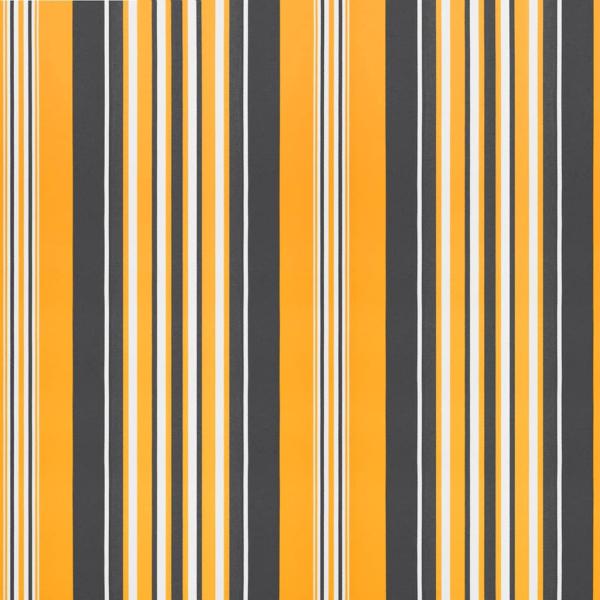 Einziehbare Markise Gelb und Orange und Weiß
