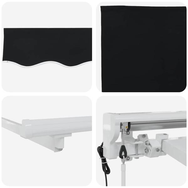 Einziehbare Markise Schwarz 400x200 cm