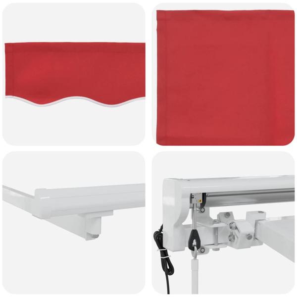 Einziehbare Markise Rot 400x200 cm