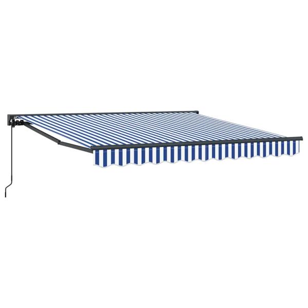 Einziehbare Markise Blau und Weiß 300x250 cm
