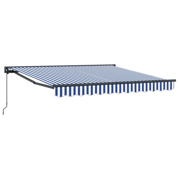 Einziehbare Markise Blau und Weiß 300x250 cm
