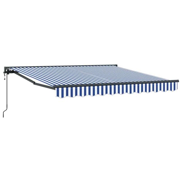 Einziehbare Markise Blau und Weiß 300x250 cm