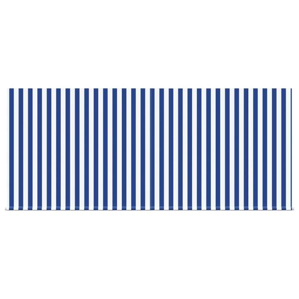 Einziehbare Markise Blaue und weiße Streifen Groß