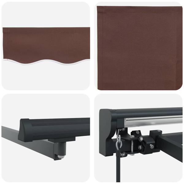 Einziehbare Markise Braun 300x250 cm Polyester