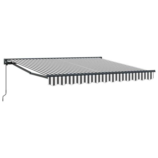 Einziehbare Markise Anthrazit und Weiß 300x250 cm