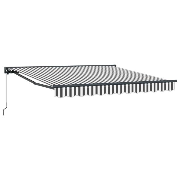 Einziehbare Markise Anthrazit und Weiß 300x250 cm