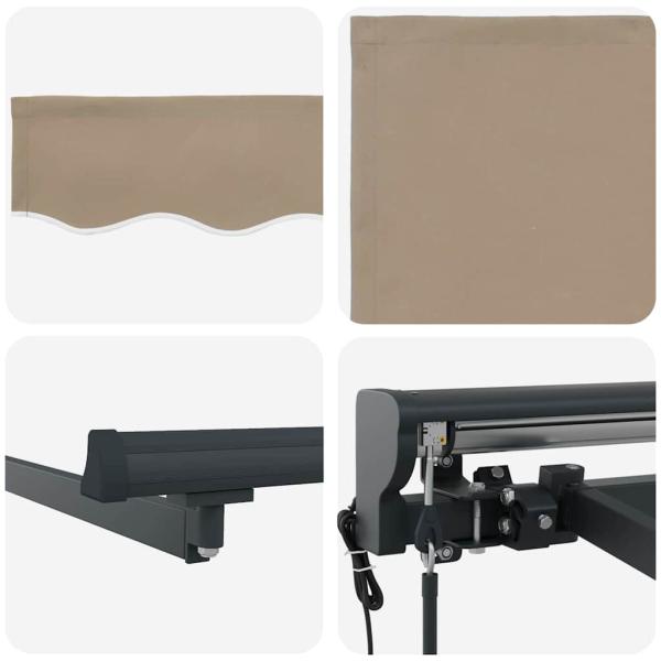 Einziehbare Markise Beige 300x250 cm Polyester