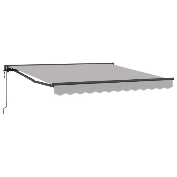 Einziehbare Markise Hellgrau 300x250 cm Gewebe
