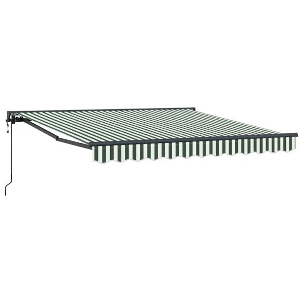 ARDEBO.de - Einziehbare Markise Grün und Weiß 300x250 cm