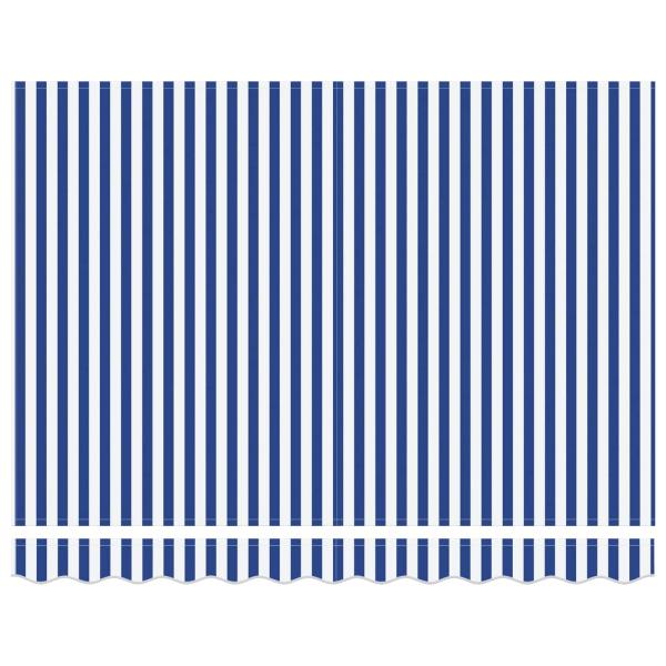 Einziehbare Markise Marineblau und Weiß 350 x 250 cm