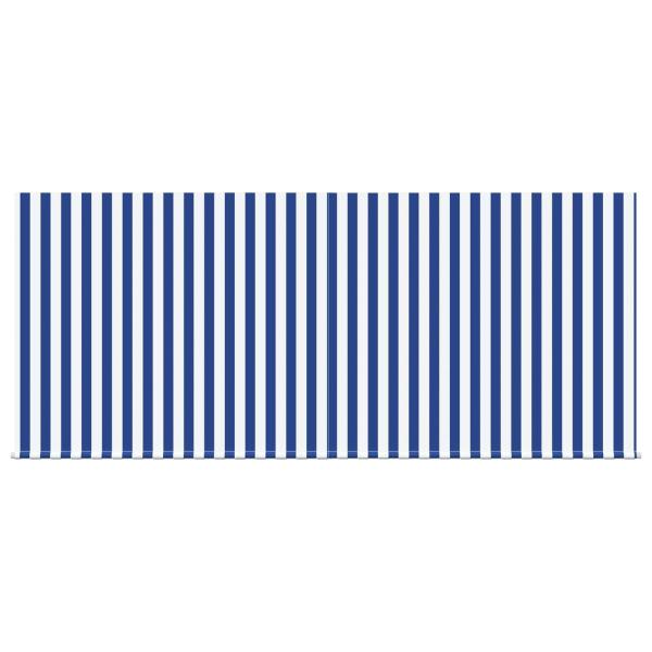 Einziehbare Markise Marineblau und Weiß 350 x 250 cm