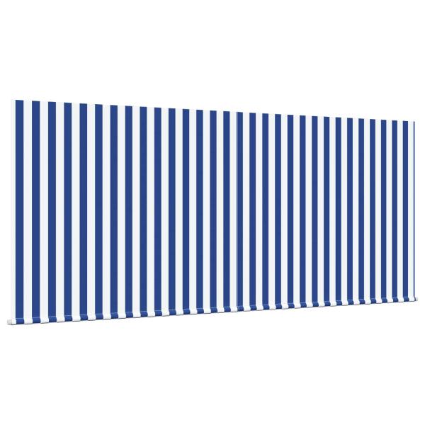 Einziehbare Markise Marineblau und Weiß 350 x 250 cm