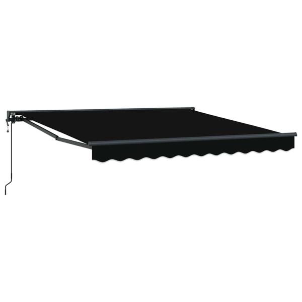 Einziehbare Markise Schwarz 350x250 cm Polyester