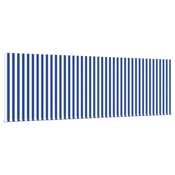 Einziehbare Markise Blaue und weiße Streifen 400 × 300 cm