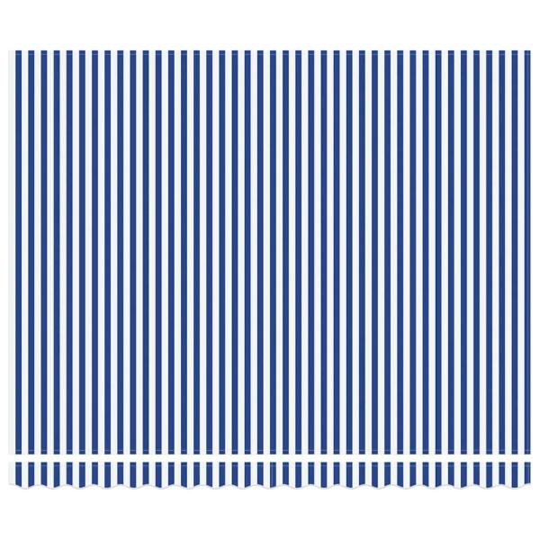 Einziehbare Markise Blaue und weiße Streifen 400 × 300 cm