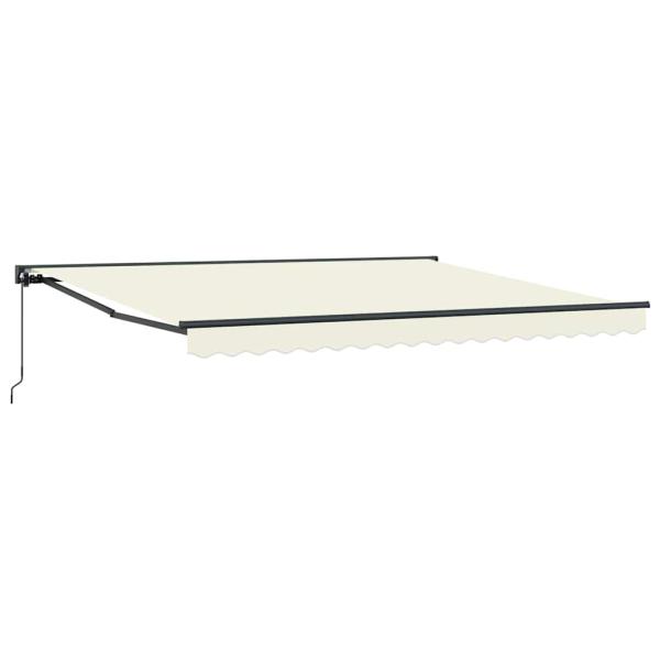 Einziehbare Markise Creme 400x300 cm Polyester und Aluminium