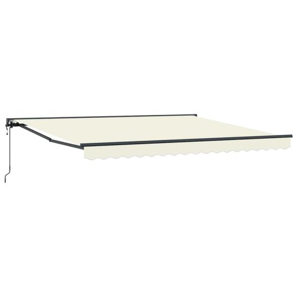 Einziehbare Markise Creme 400x300 cm Polyester und Stahl