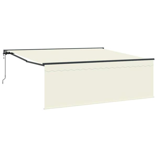 Einziehbare Markise Cremefarben 400 × 300 cm Stoff
