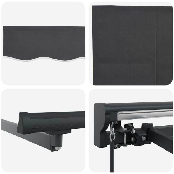 Einziehbare Markise Anthrazit 400x300 cm