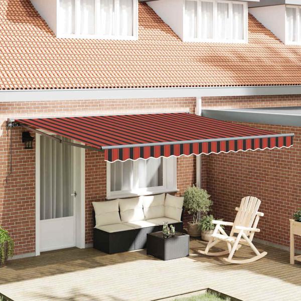 ARDEBO.de - Einziehbare Markise Orange und Braun 400x300 cm