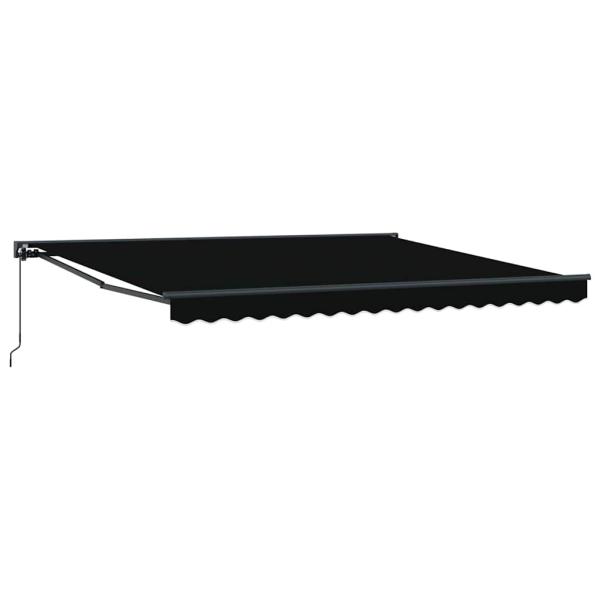 Einziehbare Markise Schwarz 400x300 cm Aluminium und Polyester