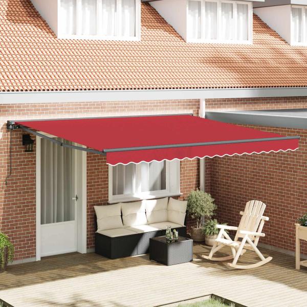 Einziehbare Markise Rot 400x300 cm