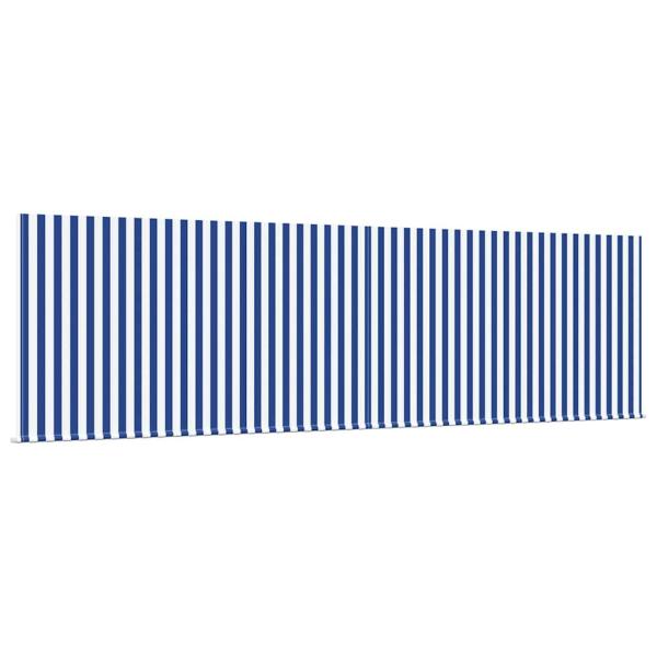 Einziehbare Markise Blau und Weiß Anthrazit 450 × 300 cm