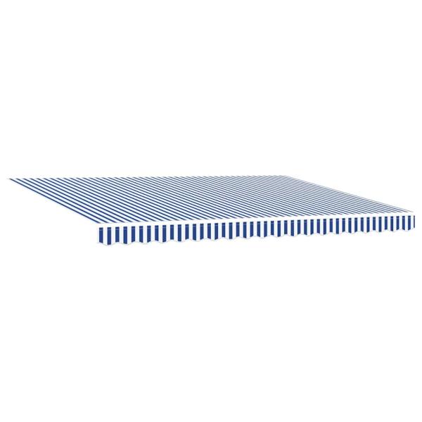 Einziehbare Markise Blau und Weiß Anthrazit 450 × 300 cm