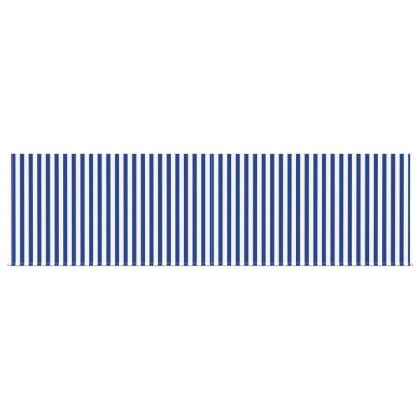 Einziehbare Markise Blau und Weiß Anthrazit 450 × 300 cm